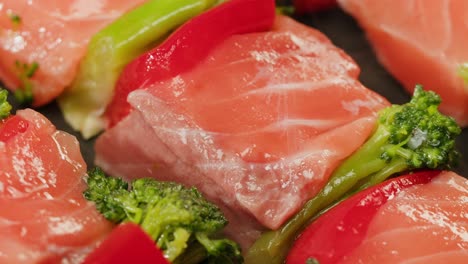 salmon with vegetables