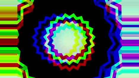 el fondo abstracto de 4k, el bucle de fantasía en movimiento dinámico, el caleidoscopio.