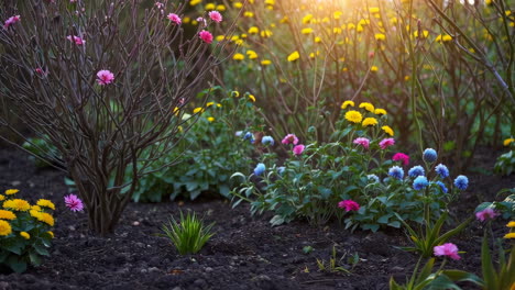 colorful flower garden