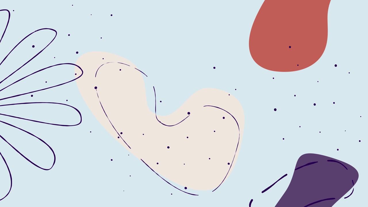 Abstract Minimalist Background with Organic Shapes and Subtle Line Animation