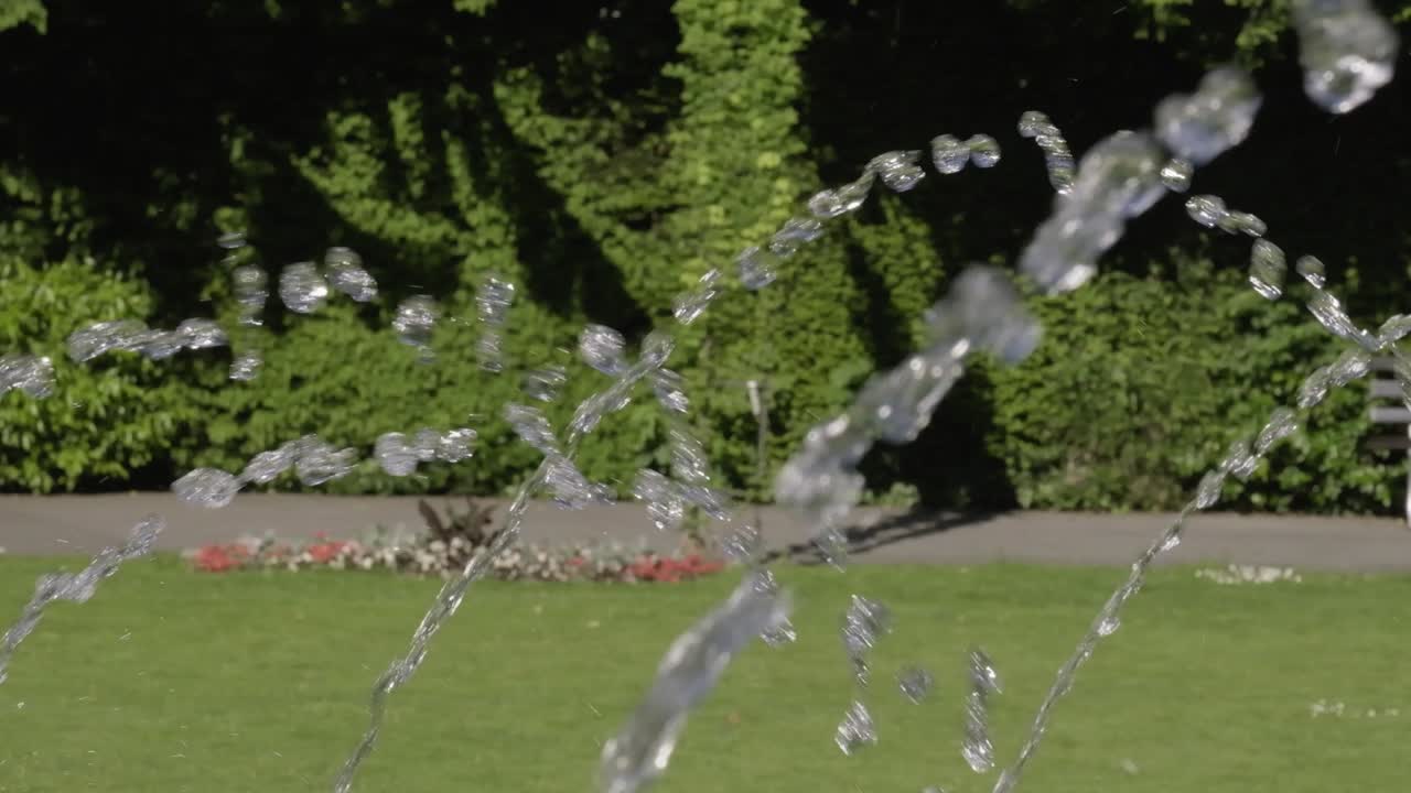 噴水から水が噴き出る