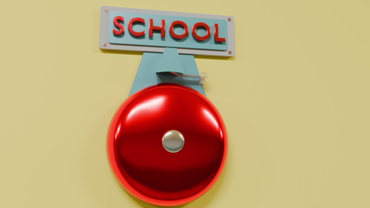 Red School Bell Ringing During Back To School Period