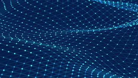 dynamic wave. digital technology background. big data visualization. 3d rendering. seamless loop. 4k