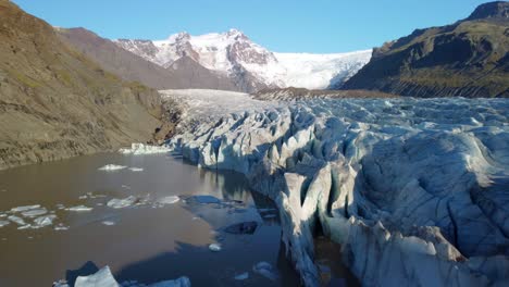 Panoramablick-Auf-Den-Svinafellsjokul-Gletscher-Im-Südosten-Islands