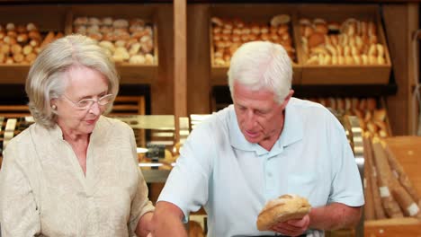 Senior-couple-shopping-in-grocery-store