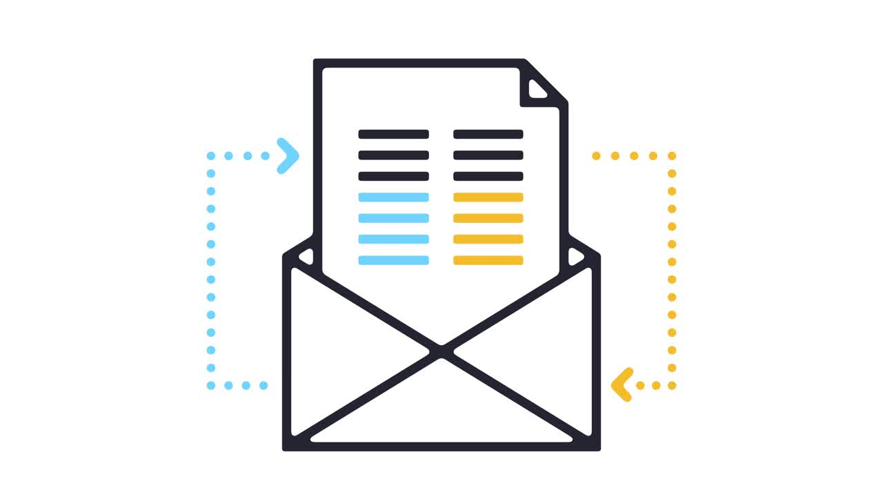 Newsletter Line Icon Animation