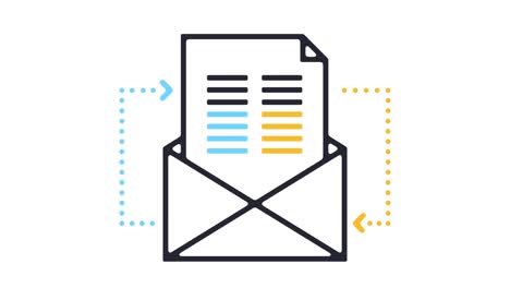 newsletter line icon animation