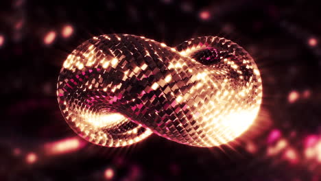 el símbolo del infinito dorado 3d render