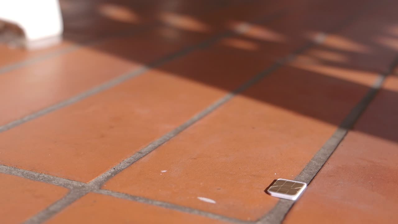 Small Object on a Brick Floor