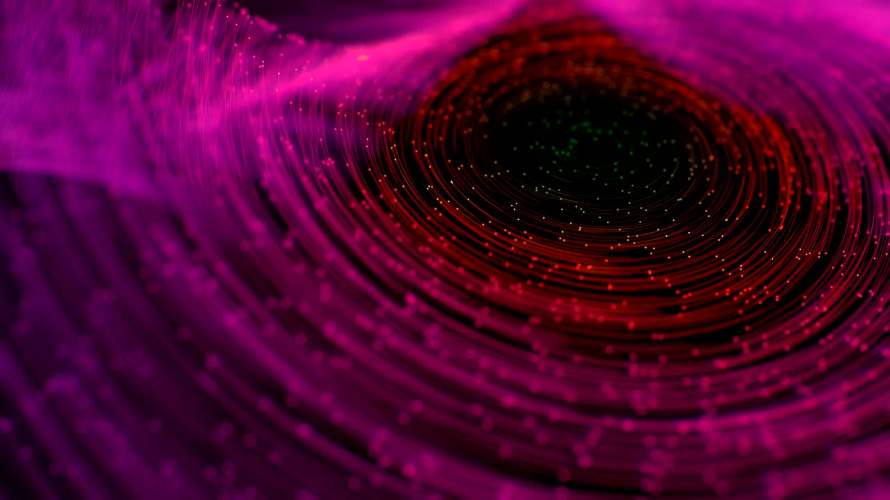 rastros de luz abstractos en órbita.