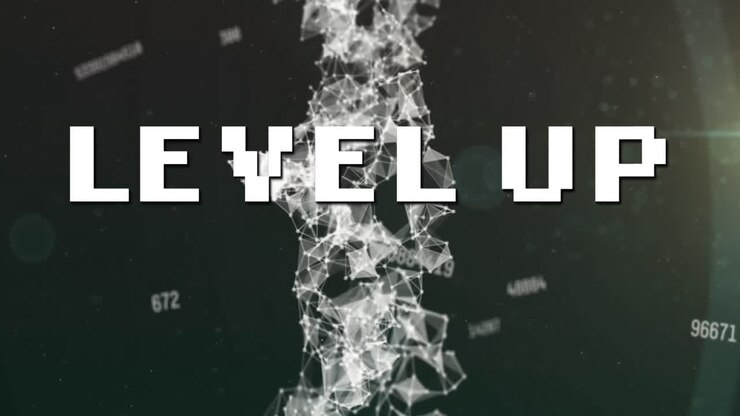 You win text over multiple changing numbers and network of connections against black background