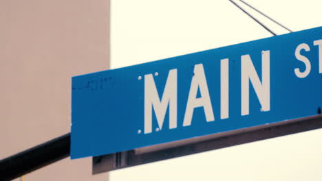 close up of a main street sign