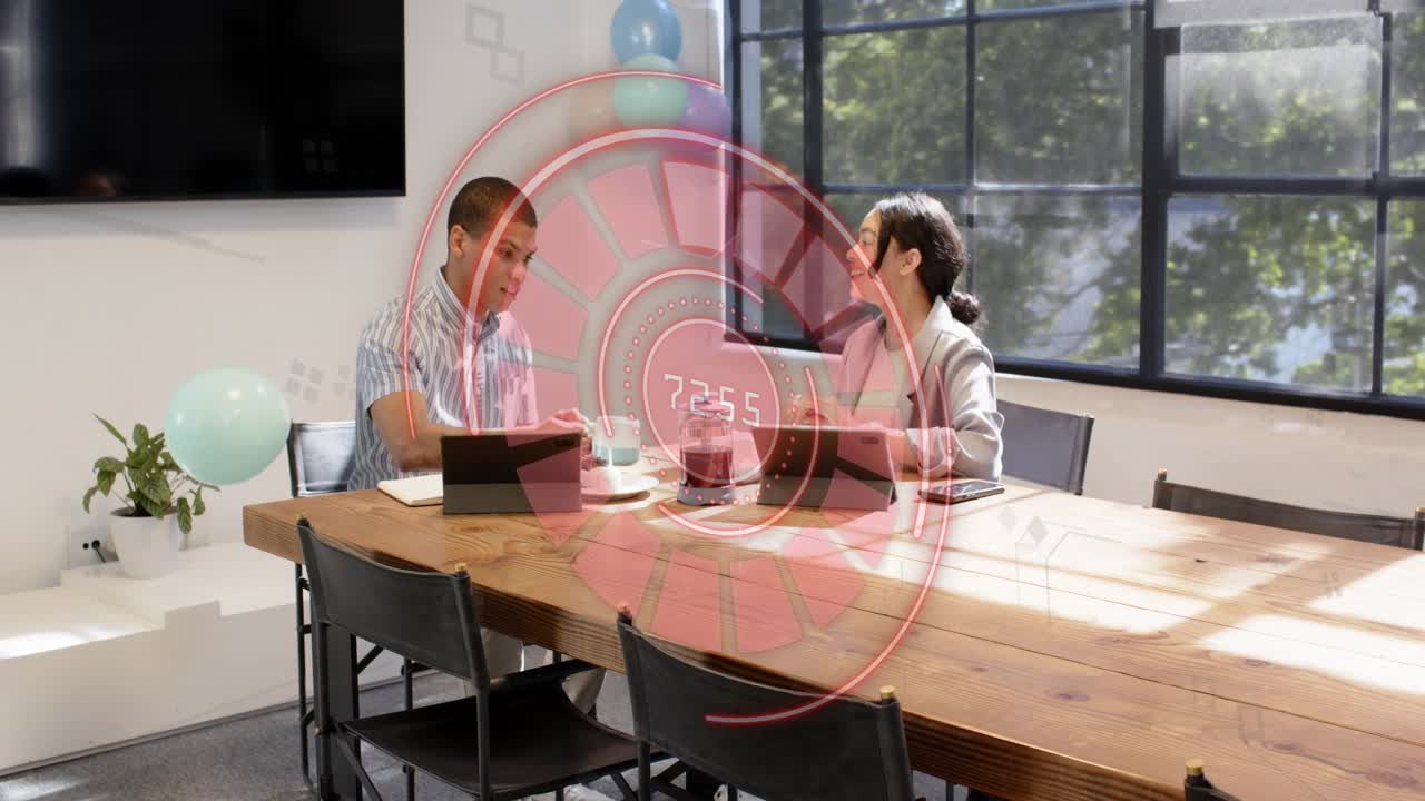 Lead asking subject or style choice woman okaying team making 20 prompts with HUD on laptop for desi