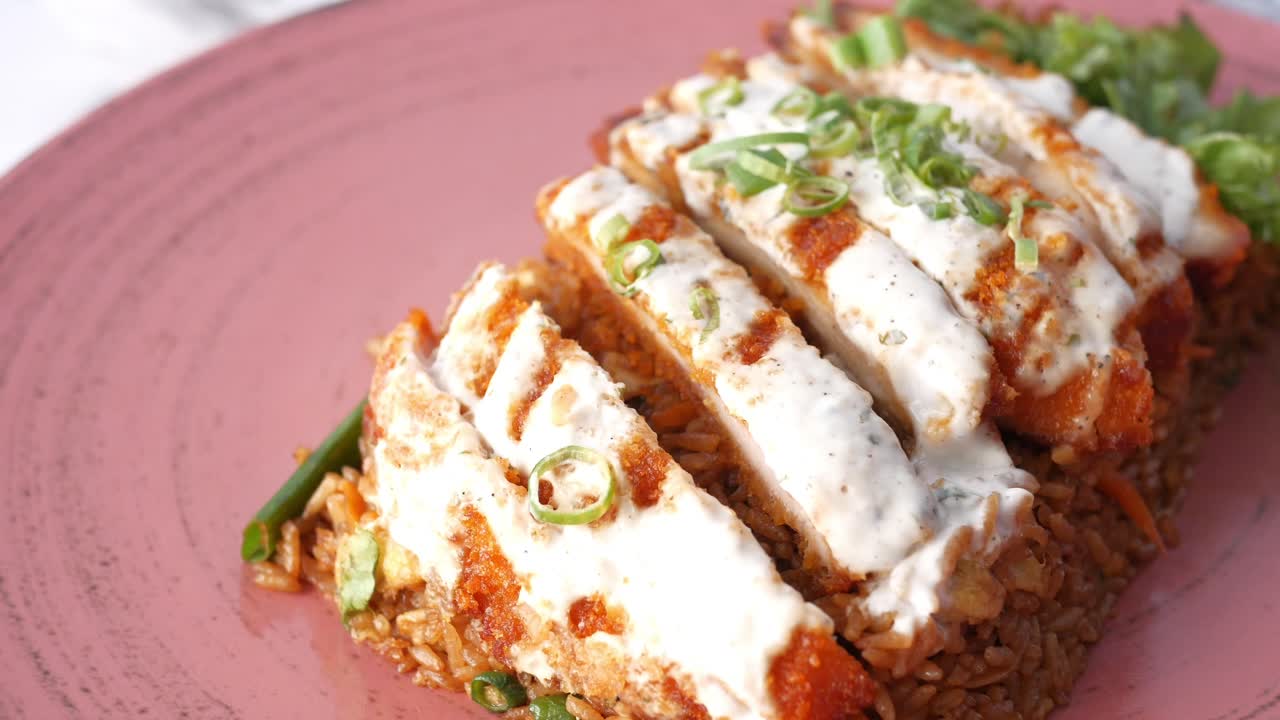 arroz frito de pollo y katsu