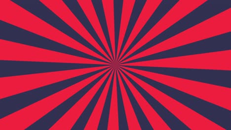 video de movimiento 2d. los rayos de luz roja están girando lentamente.