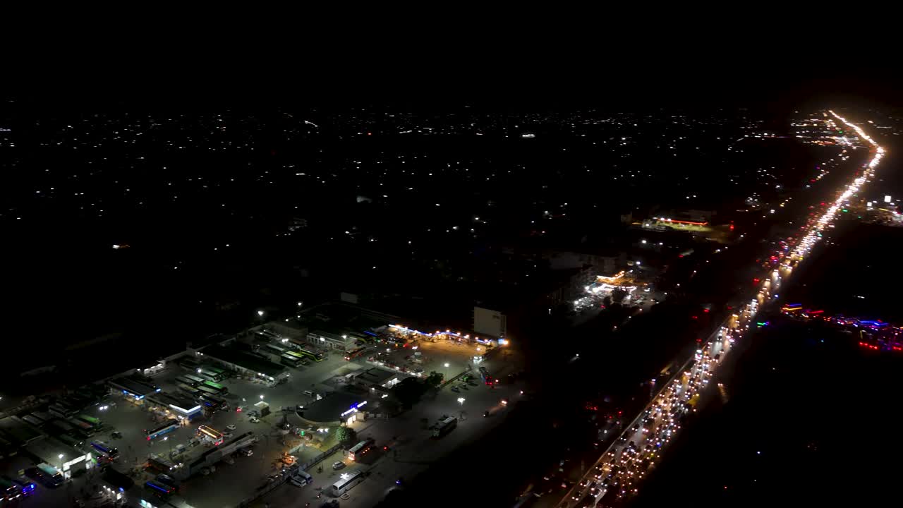 The City Never Sleeps A Stunning View of Night Traffic in karachi