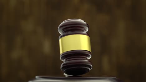 gavel on a wooden stand