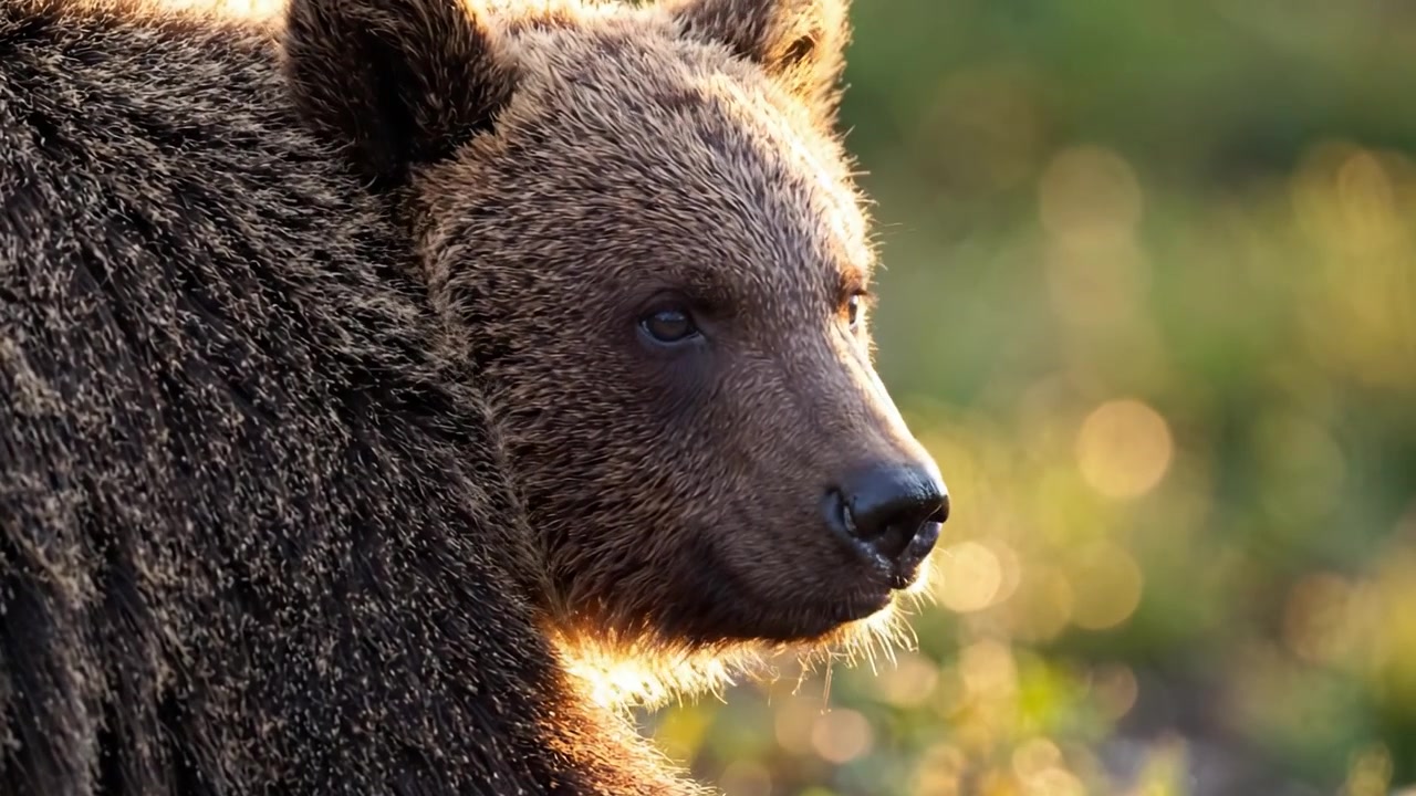 Il viaggio di un orso grizzly: momenti accattivanti di tranquillità e riflessione nell'abbraccio della natura.