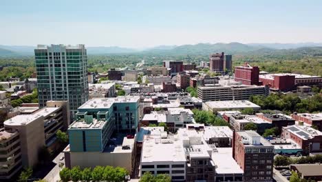 asheville nc, asheville north carolina aerial push