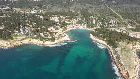 calanque des tamaris tomada desde el aire santa cruz francia provenza mar mediterráneo