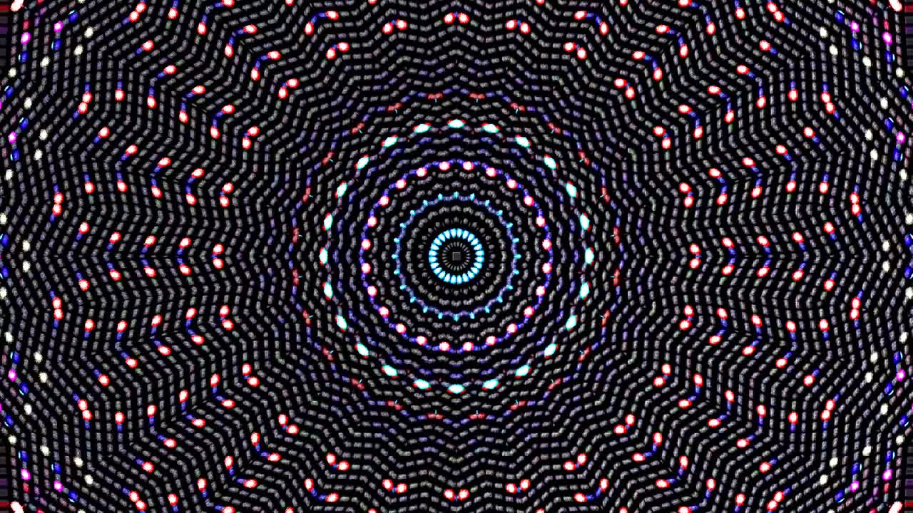 Beautiful abstract kaleidoscope that shines, a radiant light that regulates the subtle movements