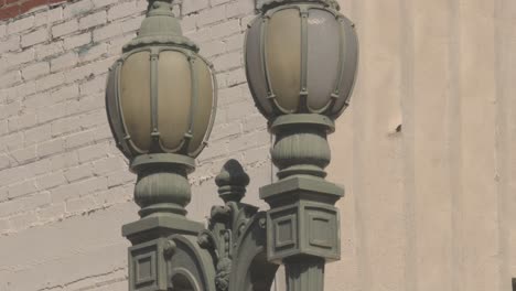 street lamp in flower street in los angeles