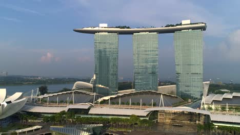 marina bay sands, singapore - aerial view