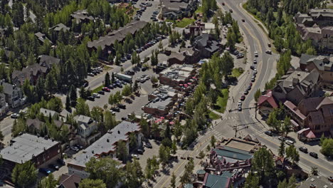 breckenridge colorado aerial v16 birdseye view of a yacht club and town lodges - shot on dji inspire 2, x7, 6k - august 2020