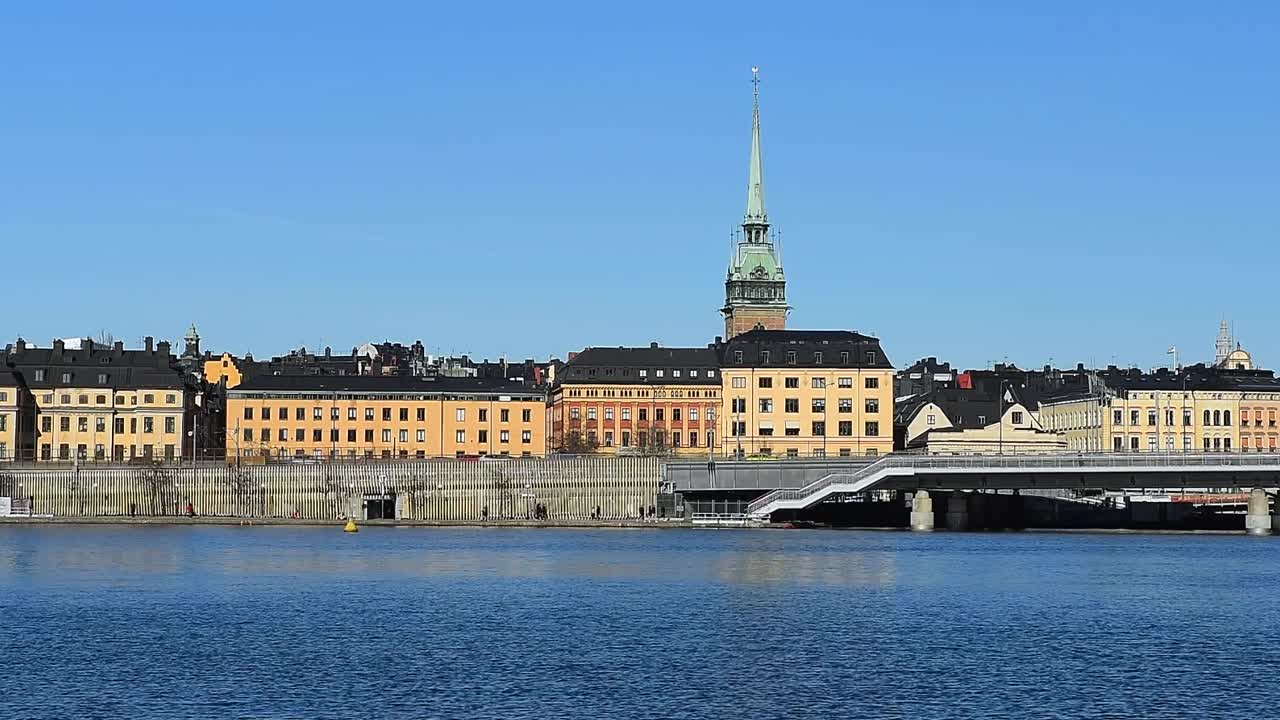 Panoramic view of Stockholm skyline in Sweden showcasing Scandinavian architecture, modern cityscape