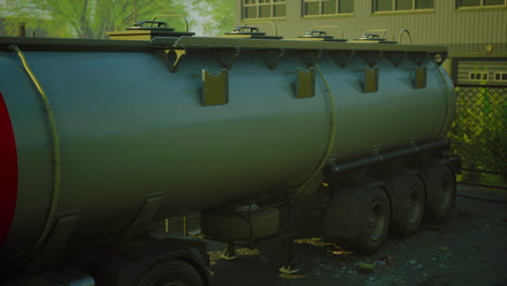 large white cistern trucks in a factory