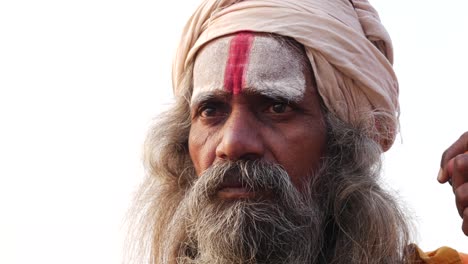 portrait of a holy indian sadhu