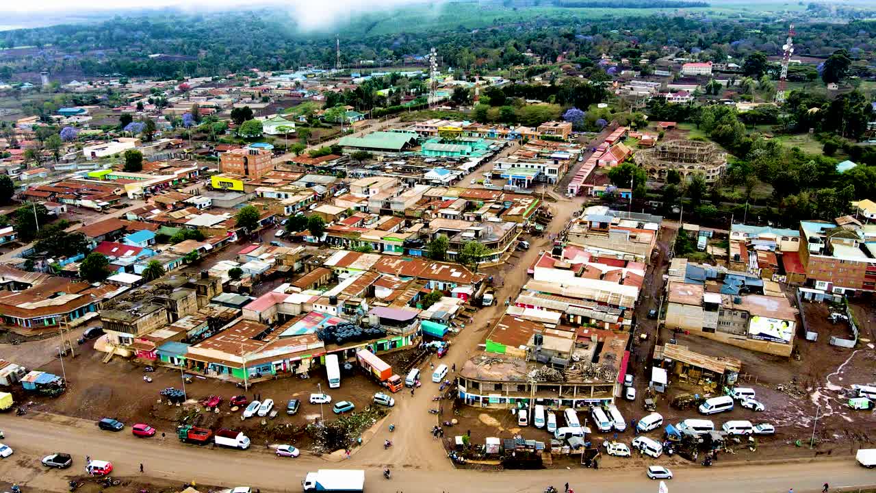 나이로비 시골 도시 풍경 케냐 도시 스카이 라인