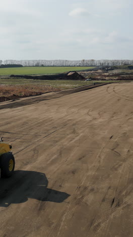 road roller working on a construction site