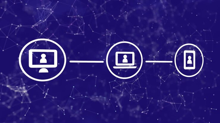 Animation of network of connections over shapes