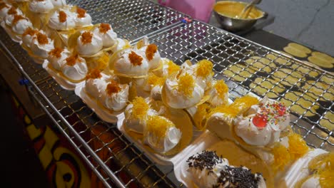 thailand night market taco cream cake desert street food