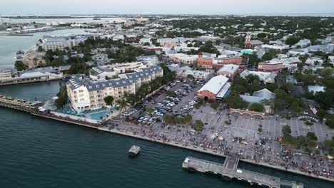 Mallory-Square-and-Duval-street-in-key-west-aerial-view-of-people-gathering-for-sunset