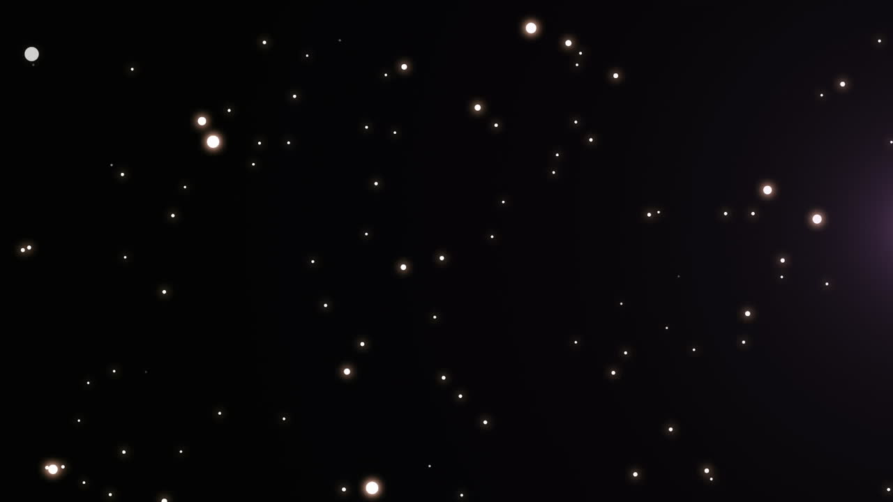 animación de manchas blancas sobre el rastro púrpura.