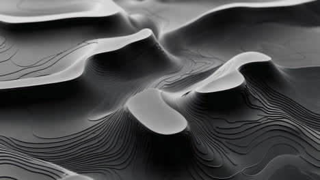 abstract monochrome 3d topographic landscape