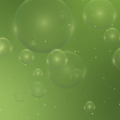 green bubbles background