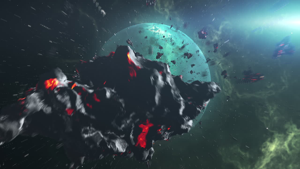 destrucción de un planeta en el espacio exterior