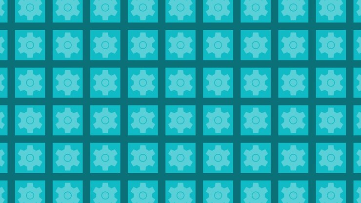 Teal Gears Pattern