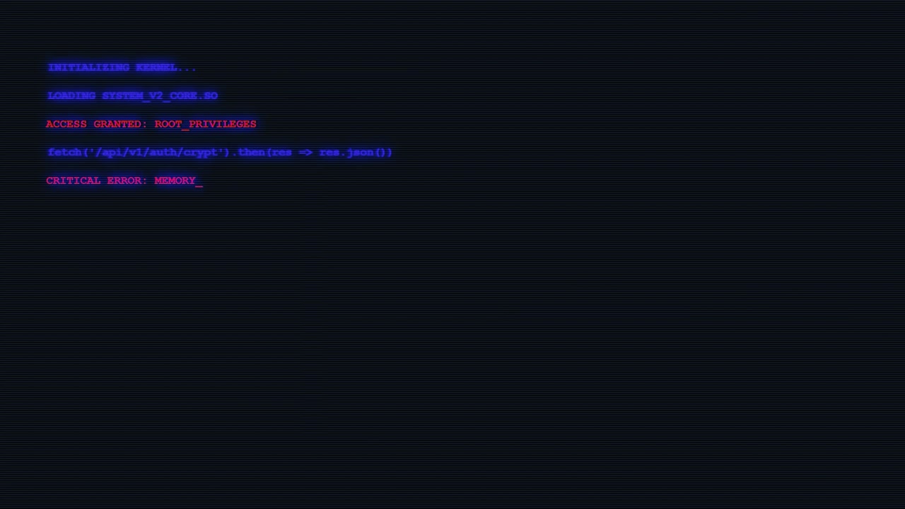 Computer Terminal Display Showing System Error and Recovery Process