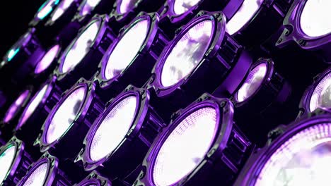 purple led lights array