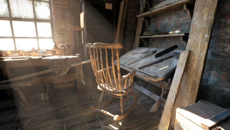 taller de trabajo de madera vintage