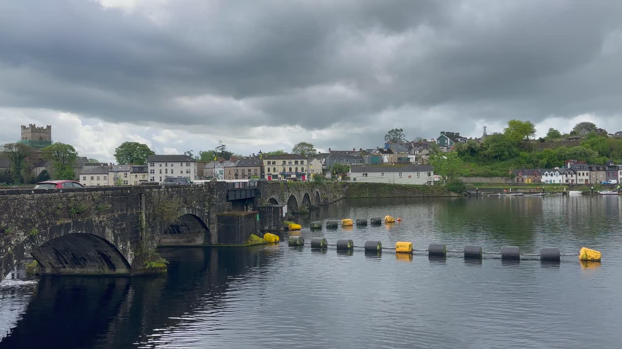 Old Killaloe stone arch bridge over River Shannon in Clare Ireland