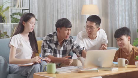 students studying together