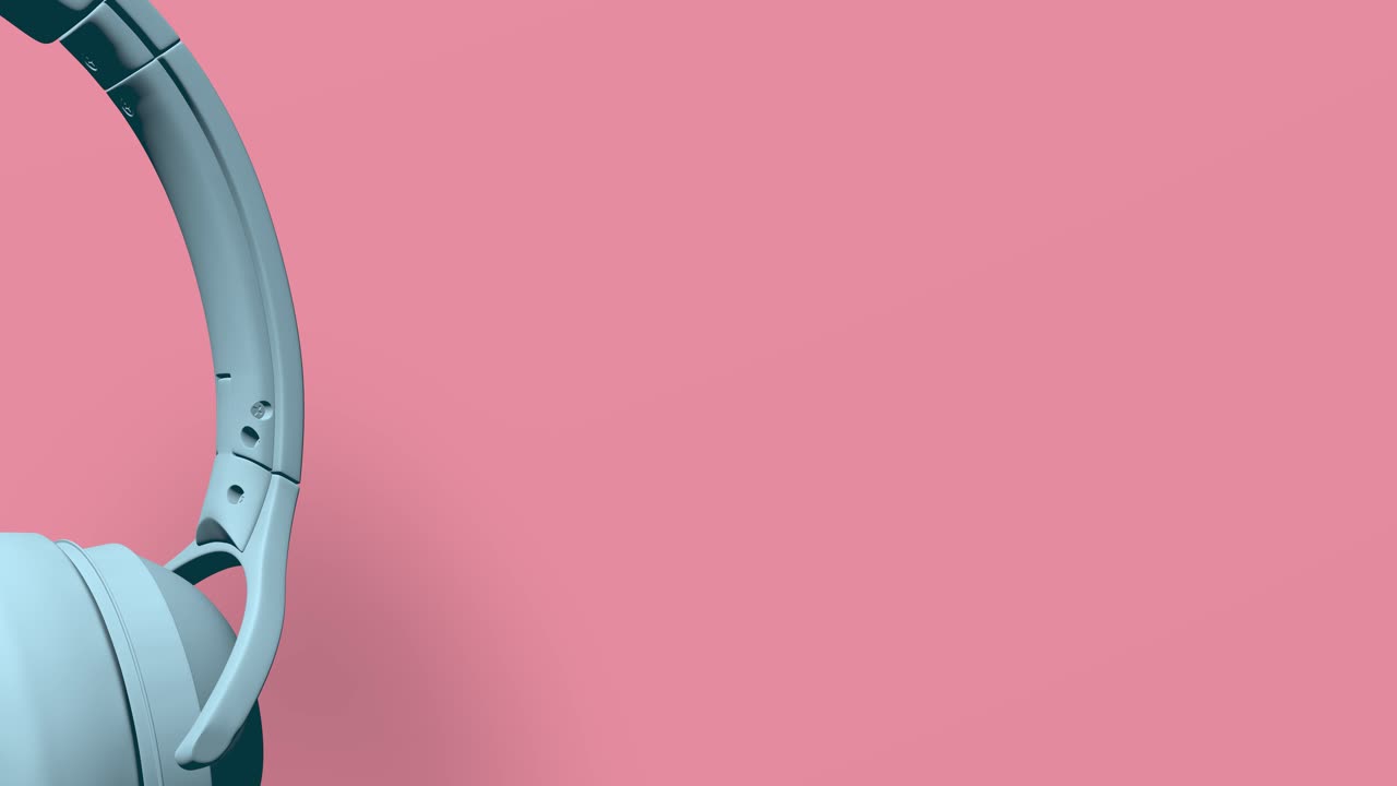 auriculares o auriculares de color pastel rosa y azul