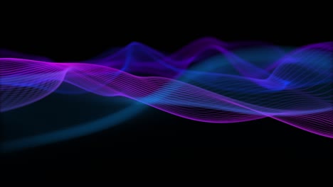 un bucle sin costuras de ondas de neón abstractas.