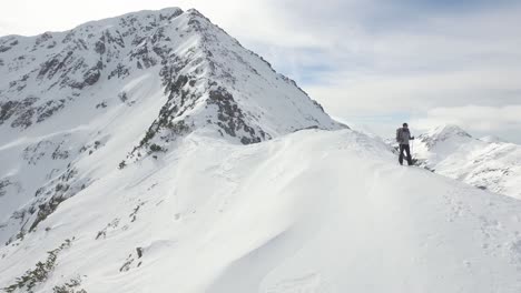 winter hiking adventure in the mountains