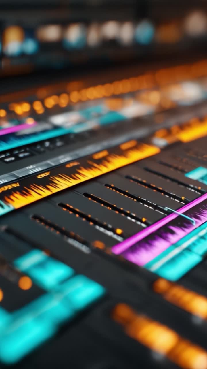 Dynamic Visualization of Audio Waveforms and Mixing Controls in a Modern Music Production Environment, Capturing the Essence of Digital Sound Creation